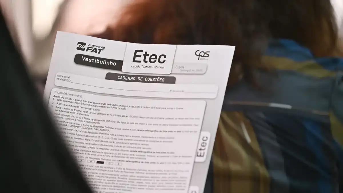Prova do Vestibulinho das Etecs será aplicada neste domingo